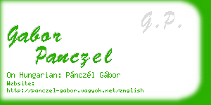 gabor panczel business card